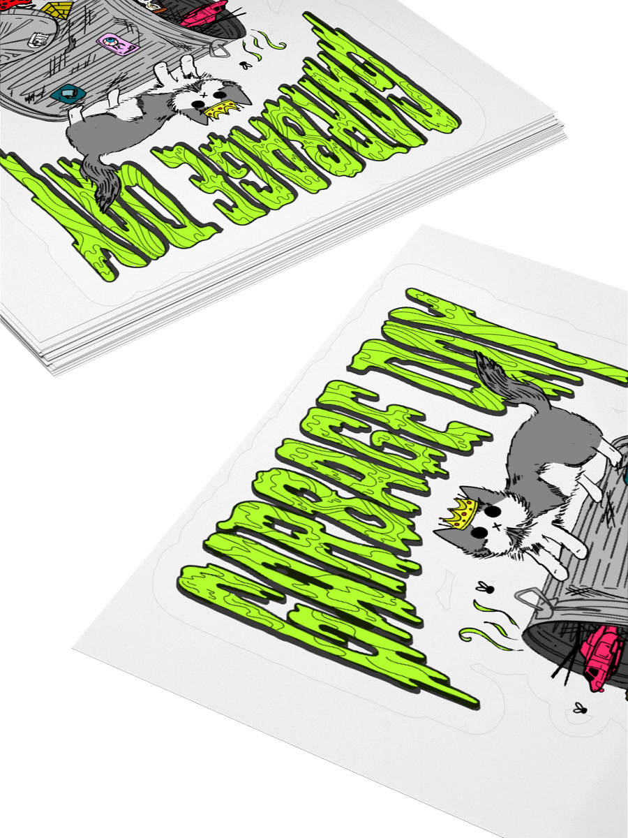 garbage day kisscut sticker product image (10)