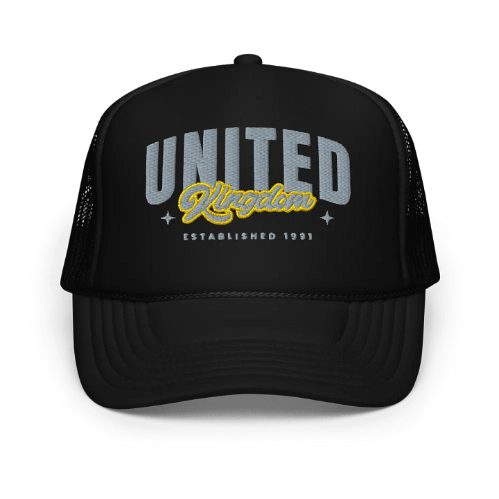 United Kingdom Script Trucker Hat product image (1)