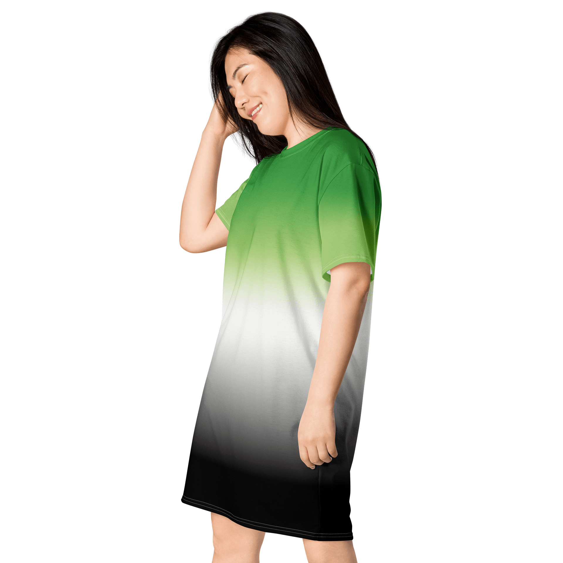 Aromantic Pride Gradient T-shirt Dress product image (3)