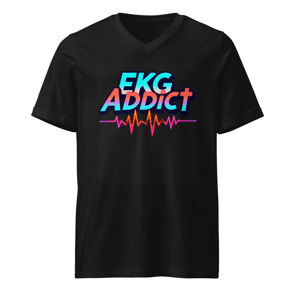 EKG Addict V-Neck Tee product image (1)