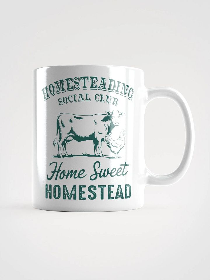 Homestead Cow White Glossy Mug product image (3)