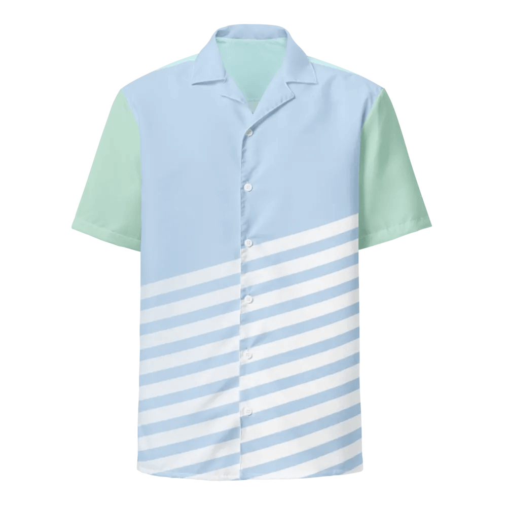 Breezy Blue Geometric Button-Down Shirt product image (1)