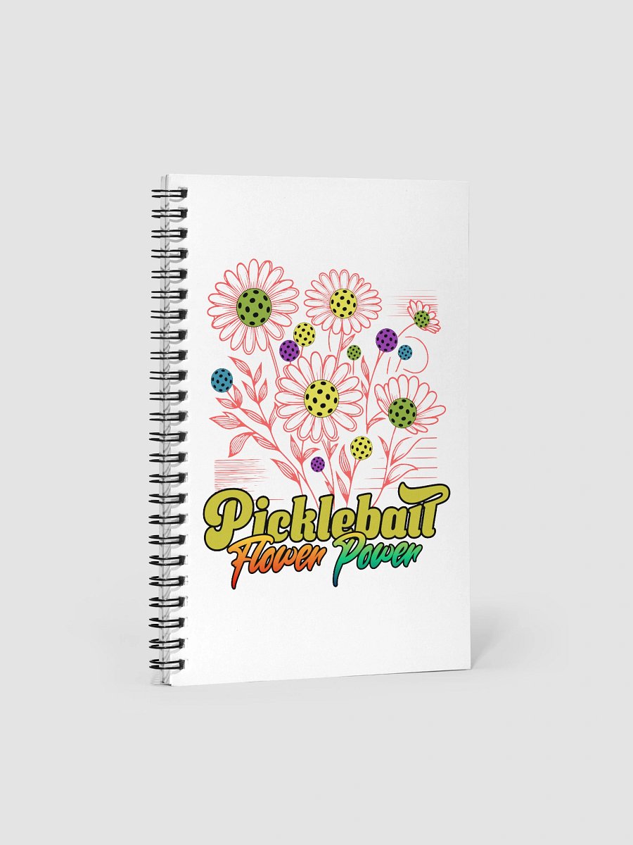 Pickleball Flower Power Spiral Notebook product image (2)