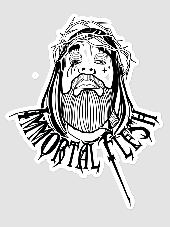 Immortal Flesh Sticker (Black) product image (1)