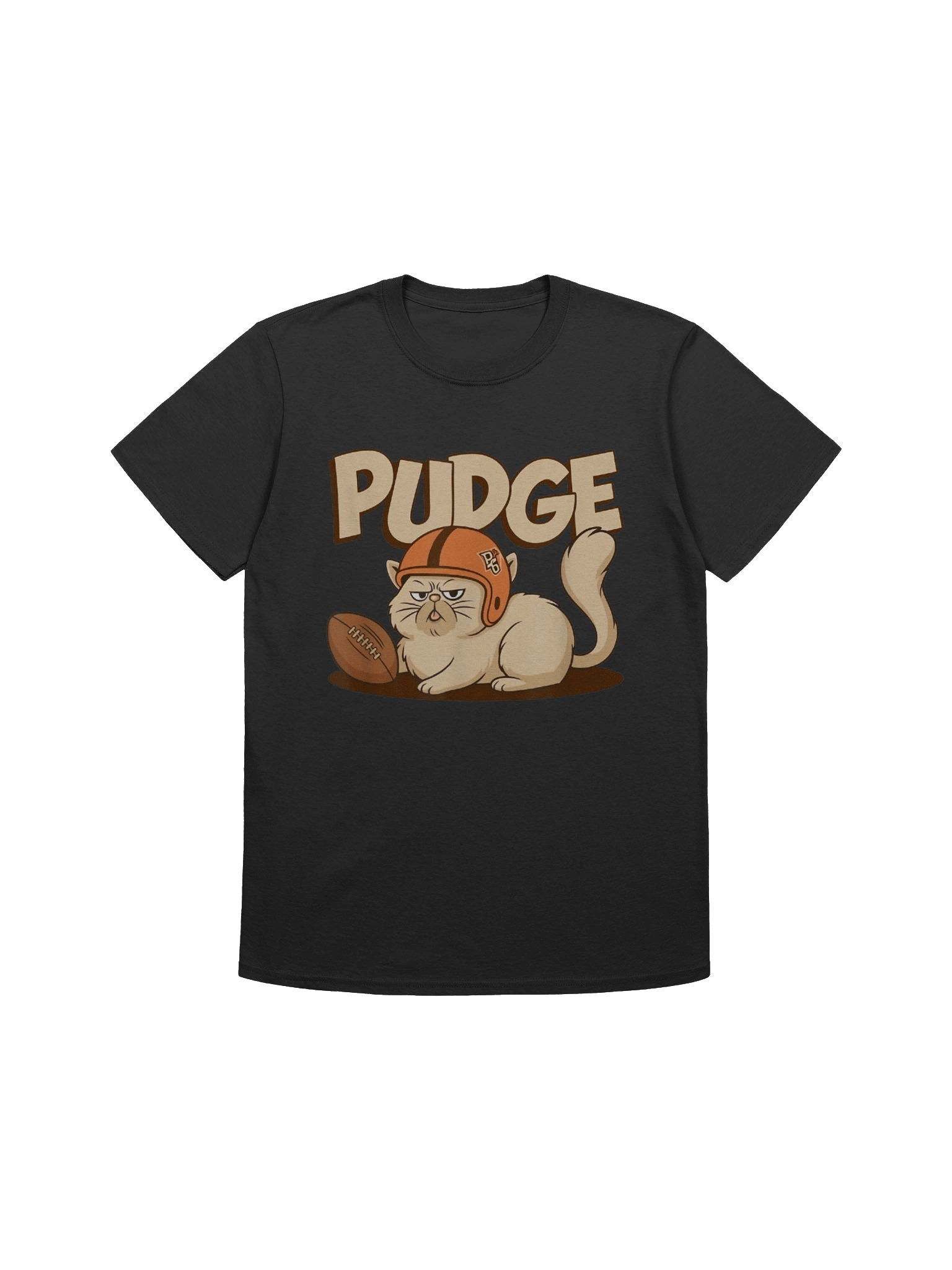 PUDGE Grumpy Cat Football Helmet T-Shirt product image (5)