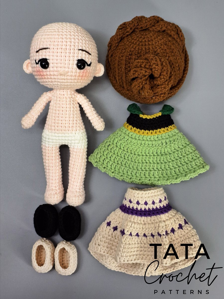 PDF -♡- Doll Dress Up & Transformation -♡- Anna Princess Amigurumi Crochet Pattern product image (7)