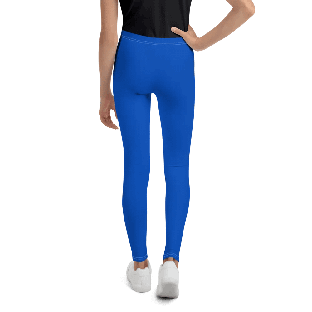 Absolute Blue Color Youth Leggings product image (2)
