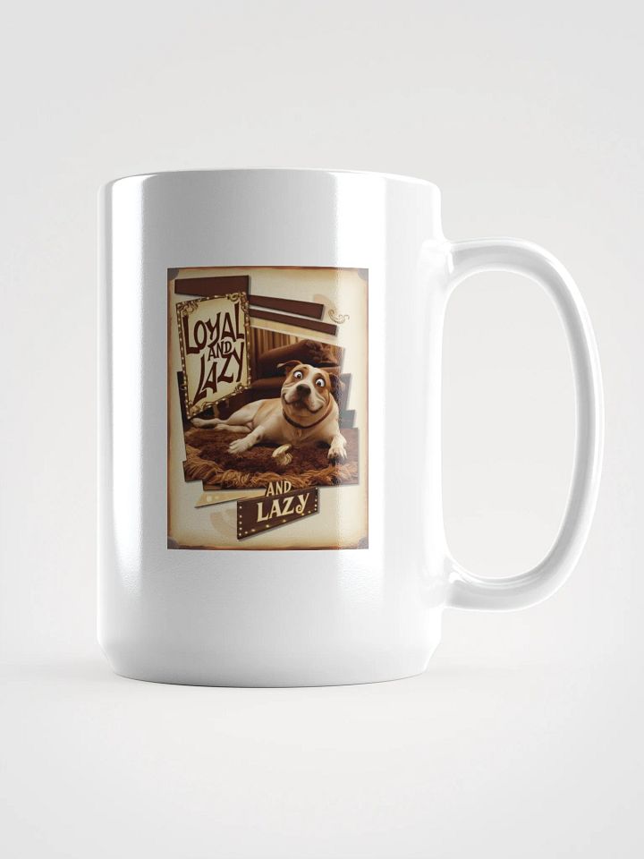Loyal and Lazy Dog White Glossy Mug product image (1)