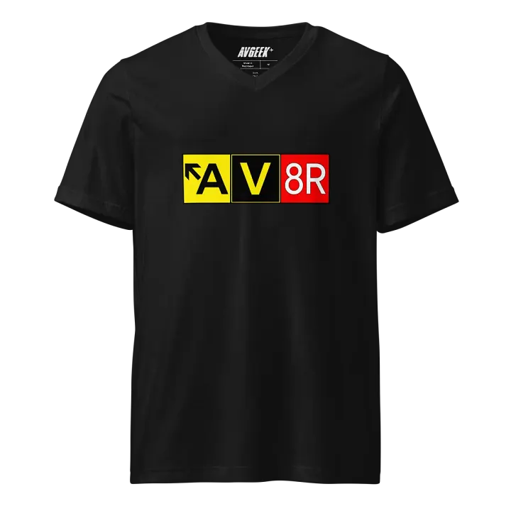 T-Shirt "AV8R" V-Neck black product image (1)