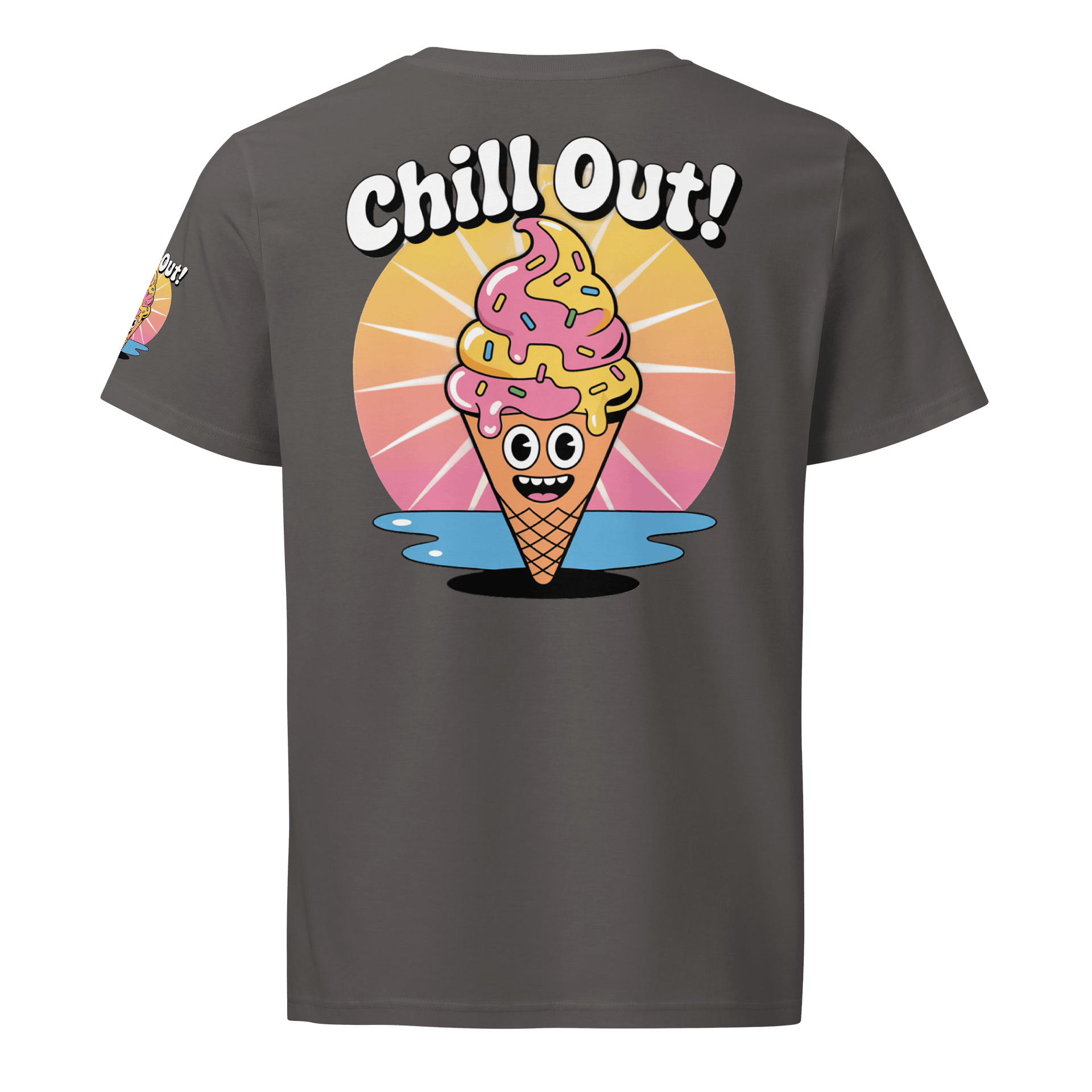 Chill Out! Smiling Ice Cream Cone Unisex Tee product image (14)