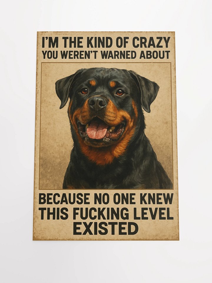 Crazy Rottweiler Poster product image (3)
