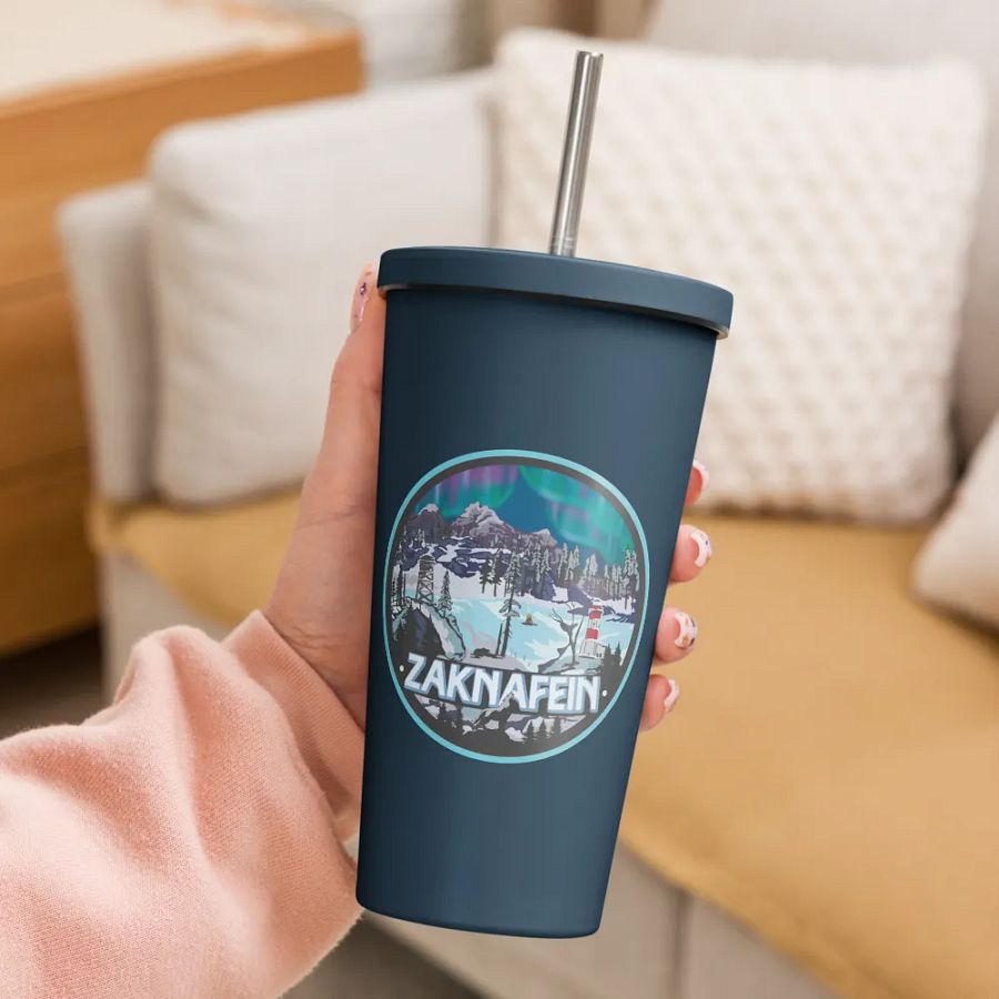 Zaknafein Logo Insulated Tumbler with a Straw product image (8)