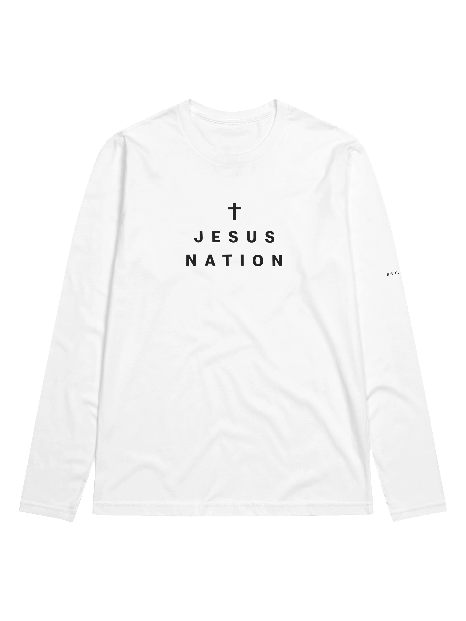 Jesus Nation Essential Long Sleeve (White) product image (1)