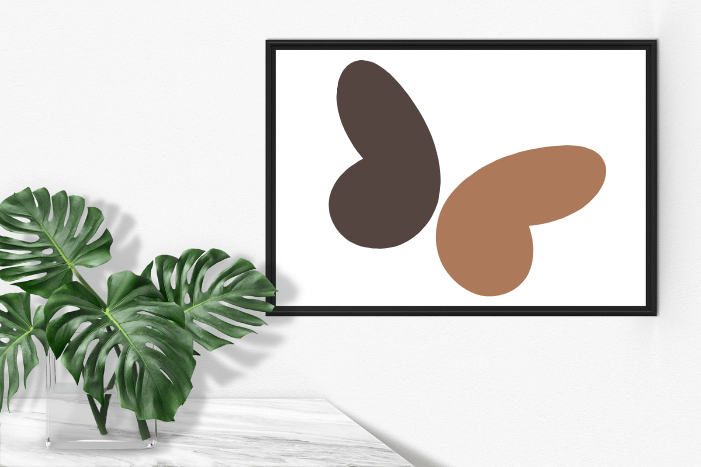 Abstract Brown-winged Butterfly Printable Wall Art product image (3)