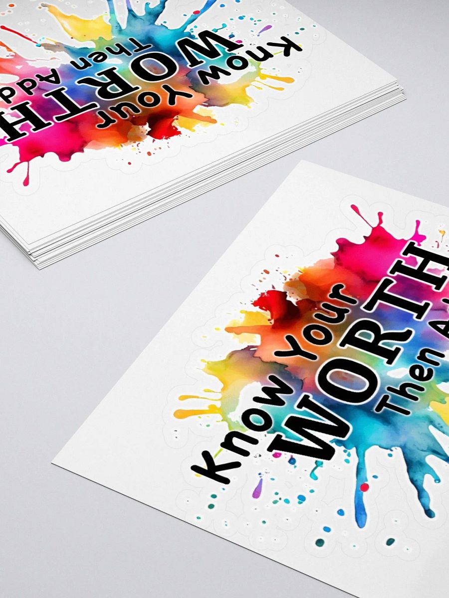 Know Your Worth Then Add Tax Sticker product image (4)