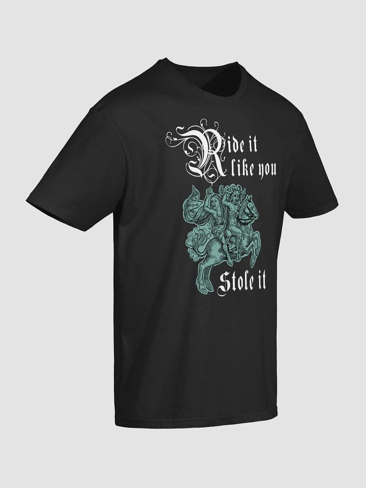 Devil on a horse weird medieval style t shirt product image (7)