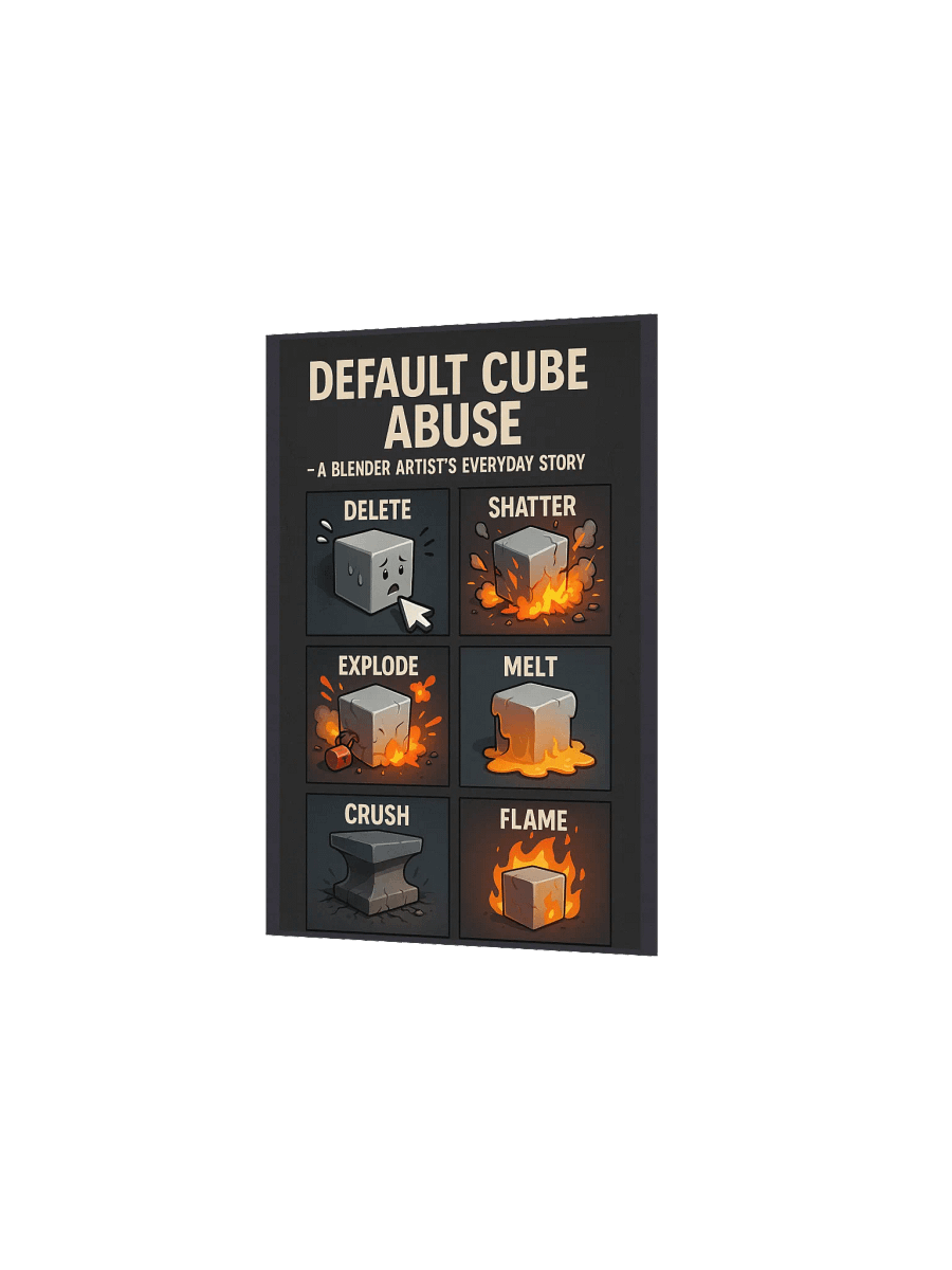 Blender Artist's Default Cube Poster product image (1)