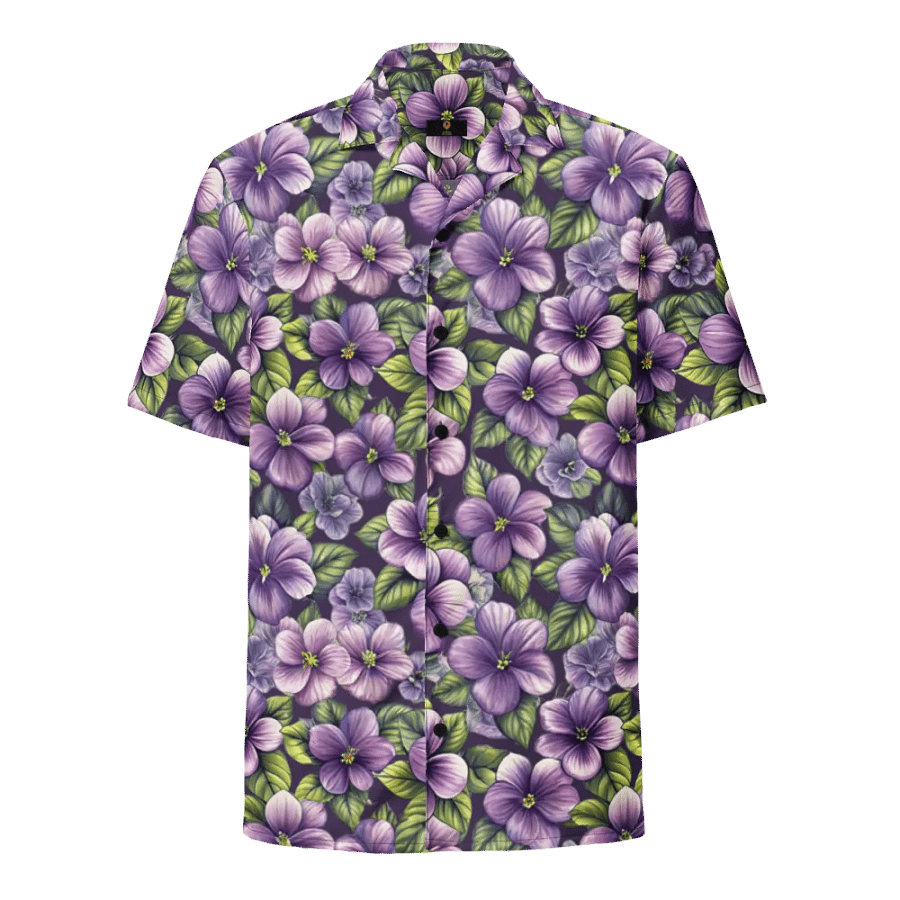 Botanical Bloom: African Violet Elegance Shirt product image (6)