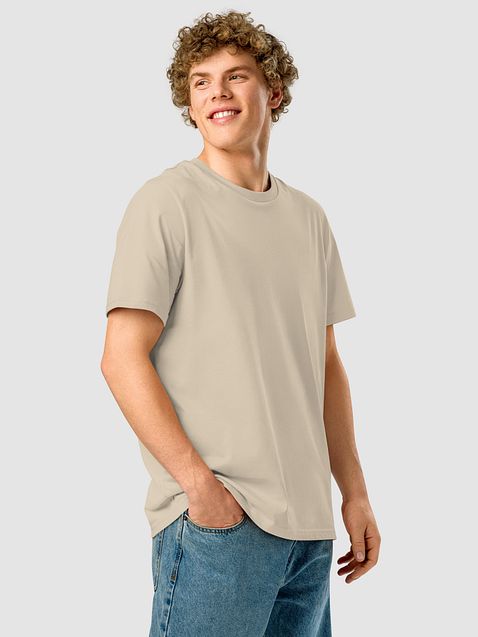 Photo showing Stanley/Stella Unisex Organic Ribbed Neck T-Shirt