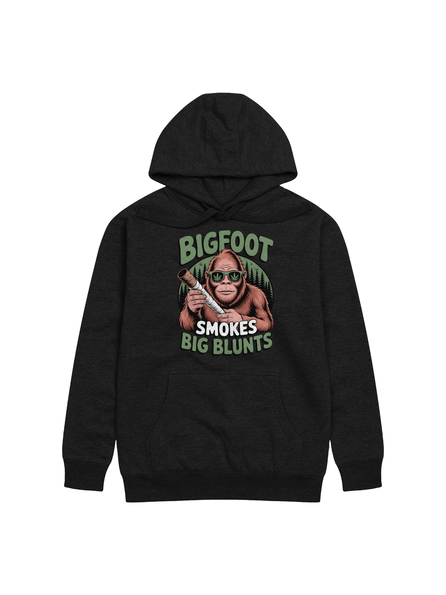 Bigfoot Smokes Big Blunts | Funny Sasquatch Cannabis Hoodie | Premium Unisex Fit product image (4)