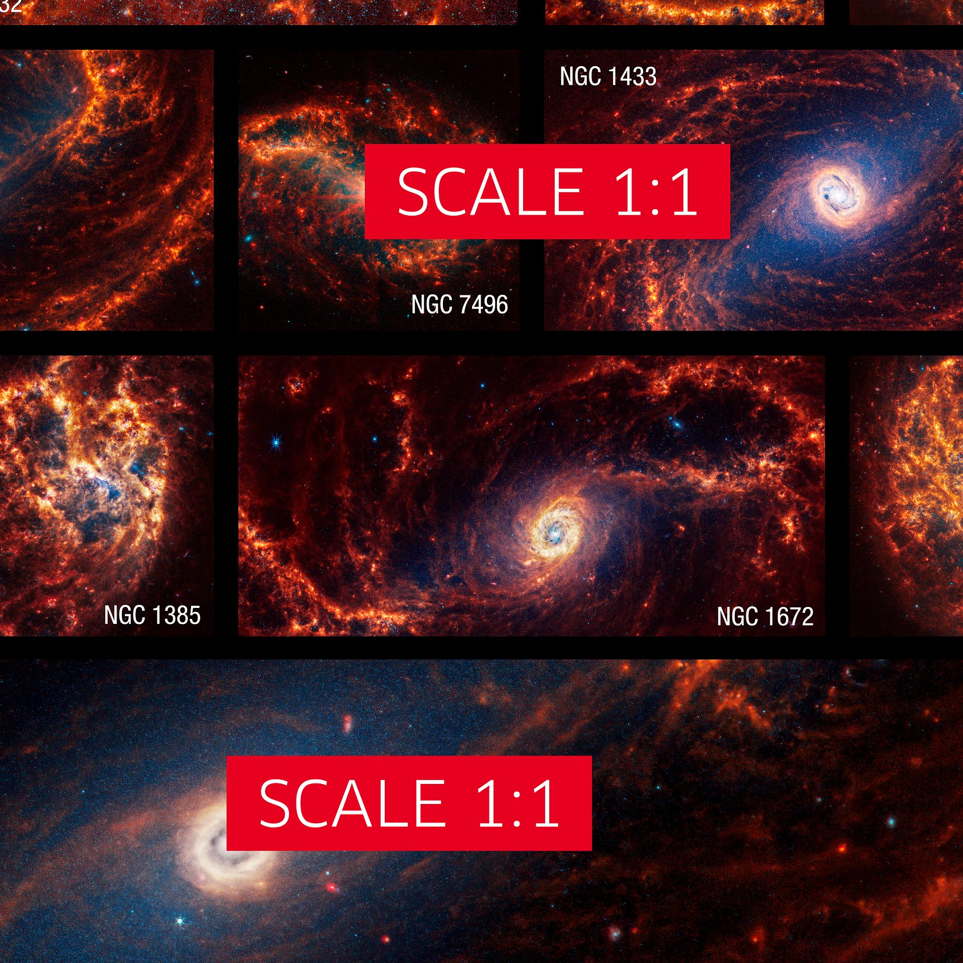 JWST 19+2 Spiral Galaxies (James Webb/JWST) — space poster product image (5)