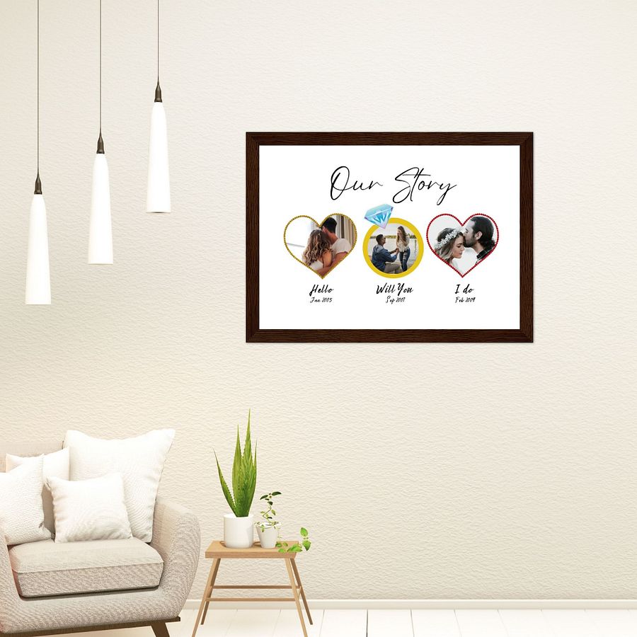 Our Story, Hello will you i do, anniversary wedding gift idea, Canva Template product image (7)