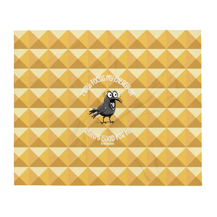 Throw Blanket 💛 I will focus my energy on what's good for me (127 × 153 cm) product image (1)