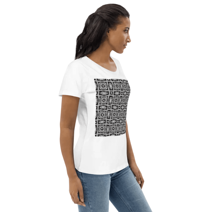 Abstract Monochrome Repeating Pattern Women's T Shirt product image (7)