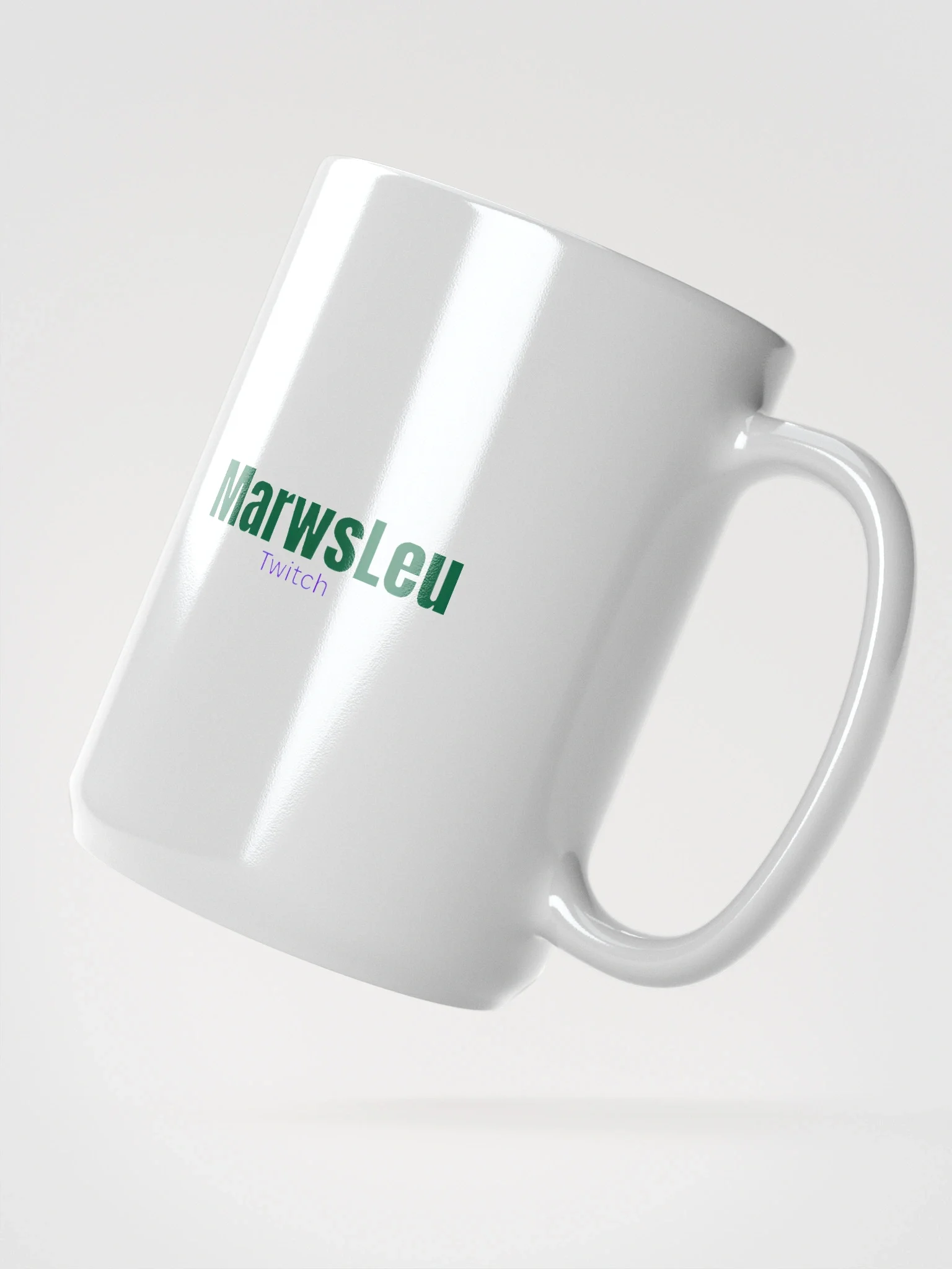 Vibrant Twitch Logo White Glossy Mug product image (2)