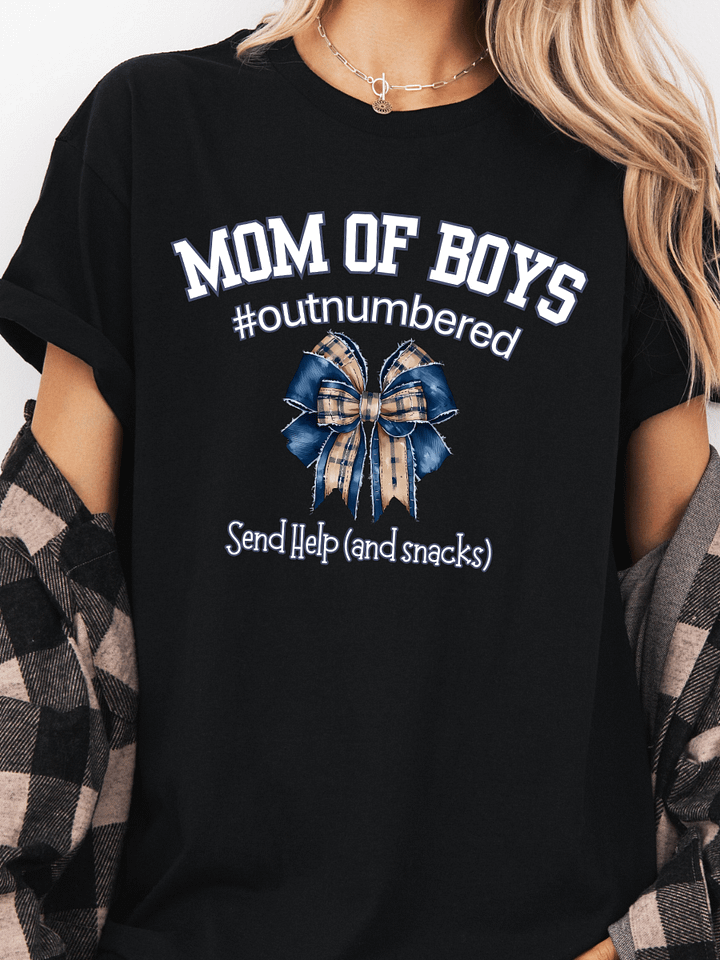 Mom Of Boys PNG File, Blue Coquette Digital Download product image (2)