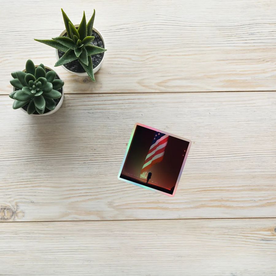 Patriotic Reverence Holographic Sticker product image (10)
