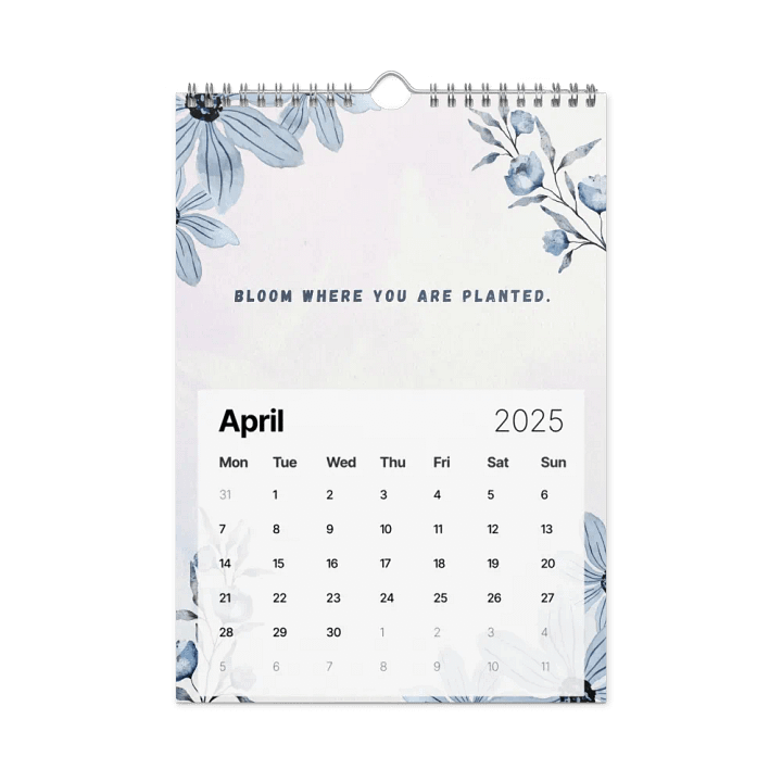 FLORAL INSPIRATIONAL QUOTES WALL CALENDAR 2025 product image (1)