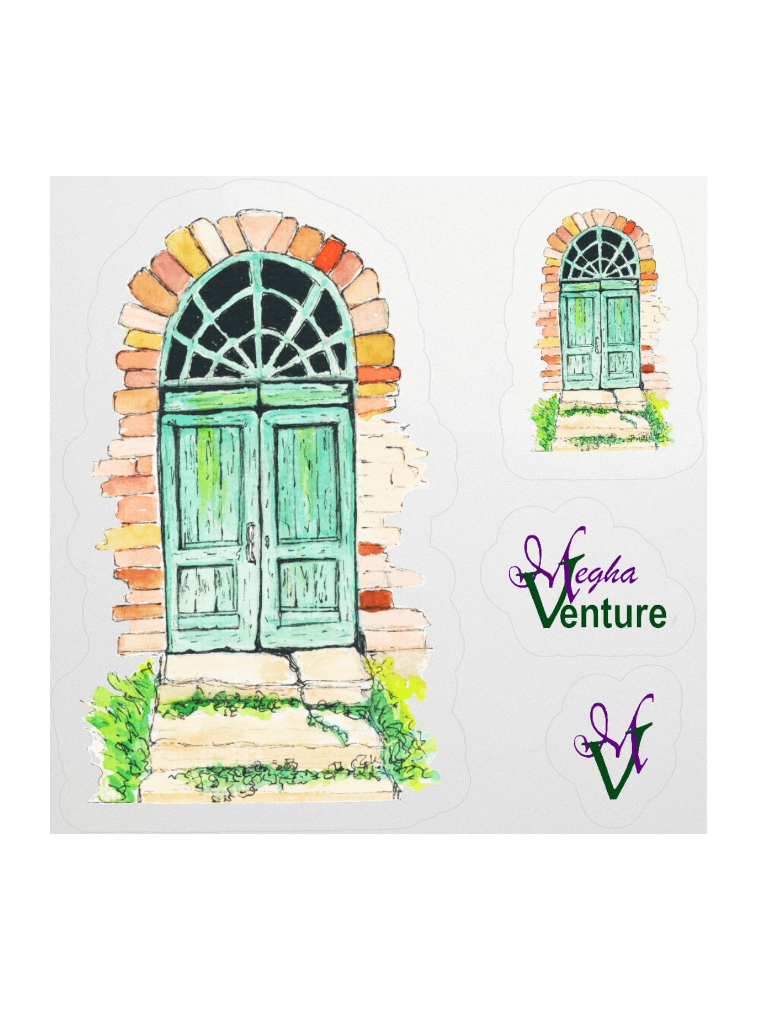 Double Door Arch Sticker product image (1)