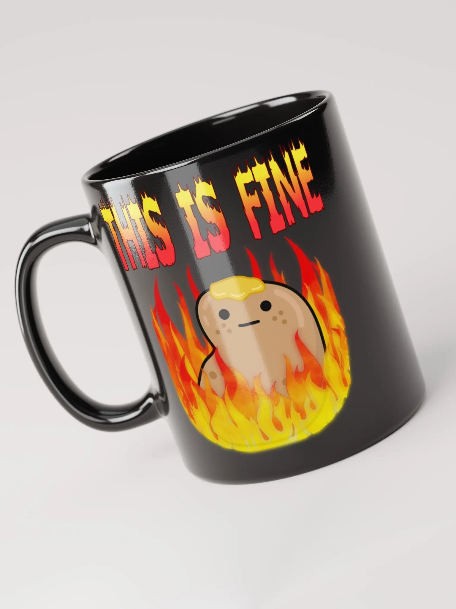 Black This Is Fine Mug product image (4)