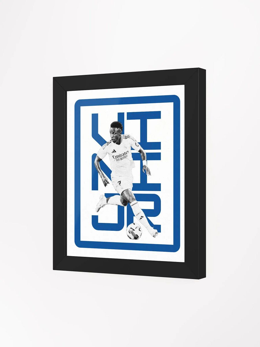 Vinicius Junior BW Real Madrid Name Art Framed Print product image (3)