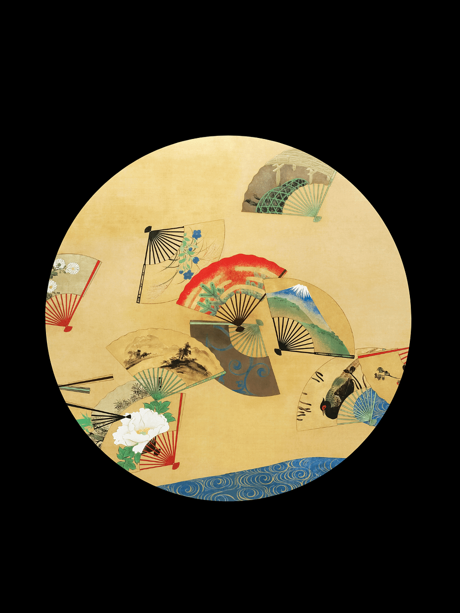 Artistic Folding Fans. Hardcover JournalBook® product image (1)