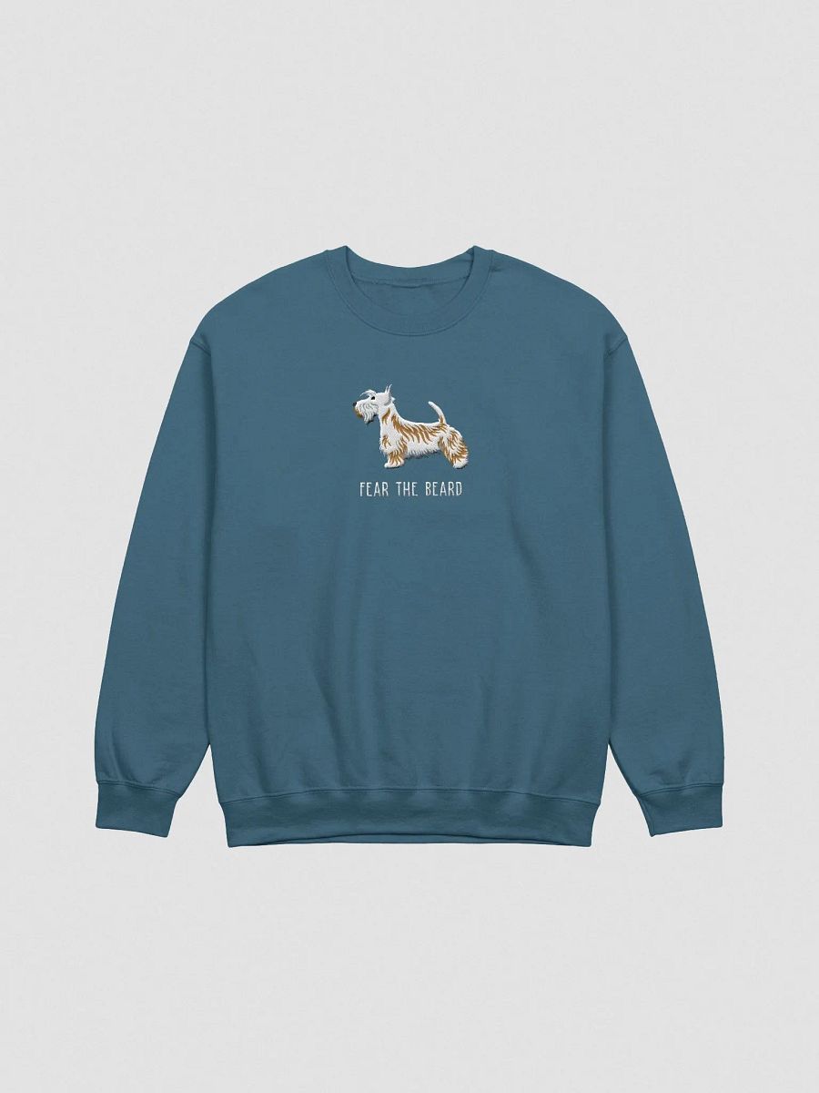 Fear the Beard Sweatshirt (Embroidered) of a Scottish Terrier(White) product image (4)
