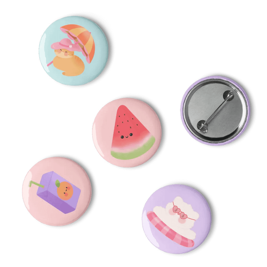 Summer Fun Cute Cat Button Pins Set product image (4)
