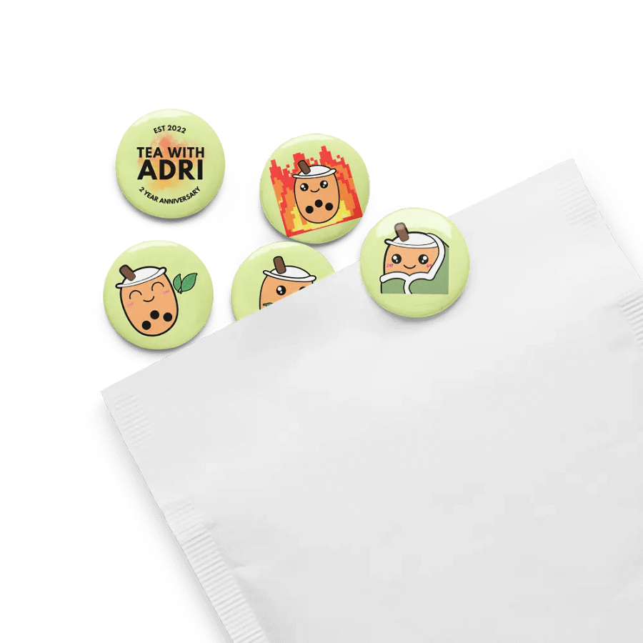 *COLLECTIBLE* Boba Moods Pin Buttons - 2 Year Anniversary product image (8)
