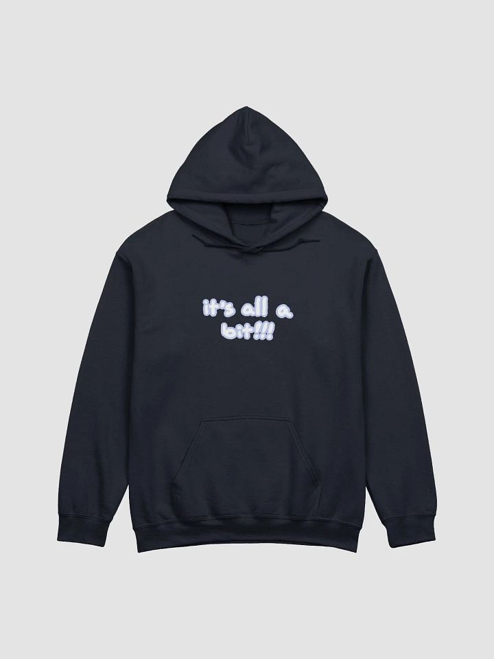 “It’s all a bit!!!” (lined design, #BDCAEF) classic hoodie product image (2)