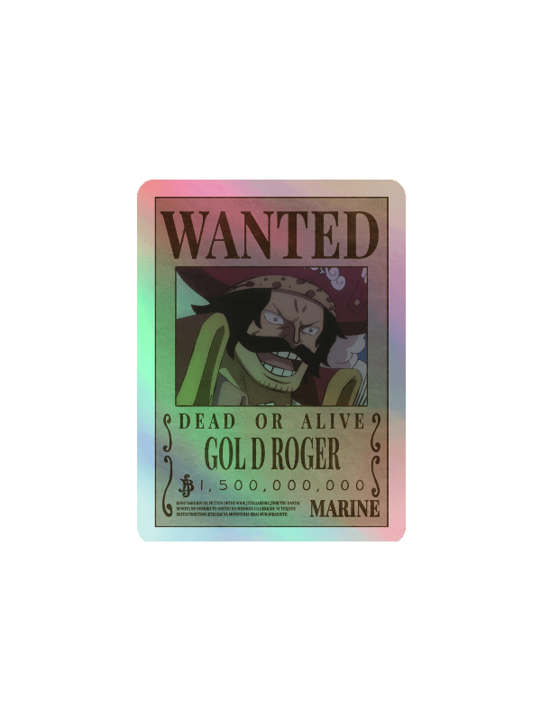 Gol D. Roger Wanted Holographic Sticker Sheet product image (9)