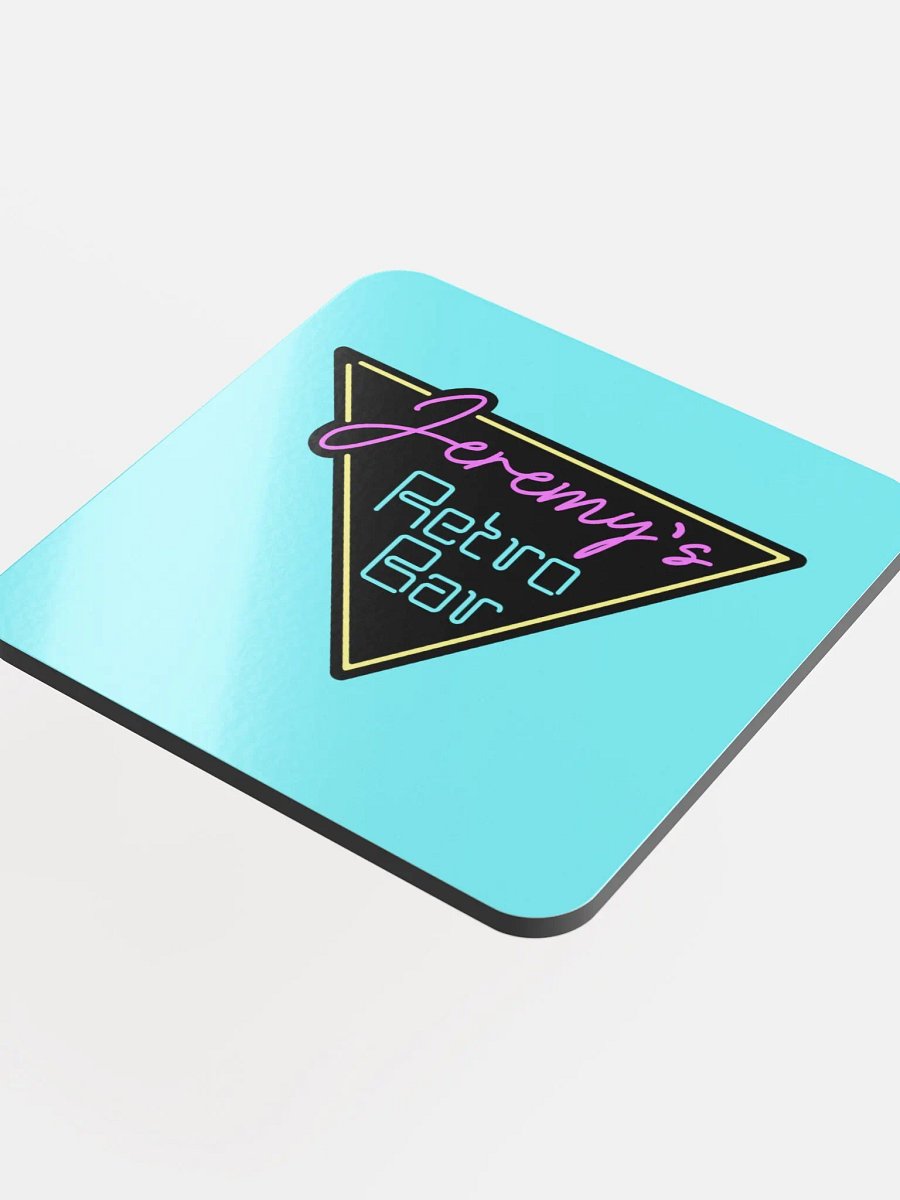 Cyan JRB Logo Glossy Cork Backed Coaster product image (4)
