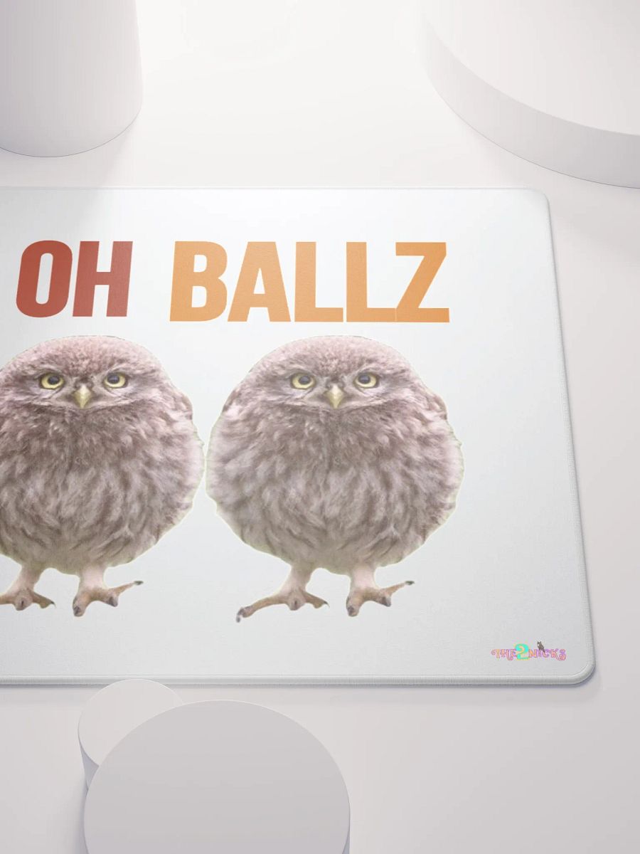 Oh Ballz Gaming Mouse Pad (White) product image (5)