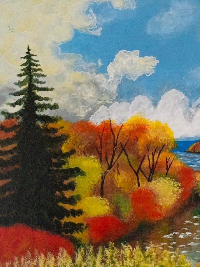 AUTUMN'S EMBRACE: A TRANQUIL DANCE OF TREES AND RIVER product image (3)