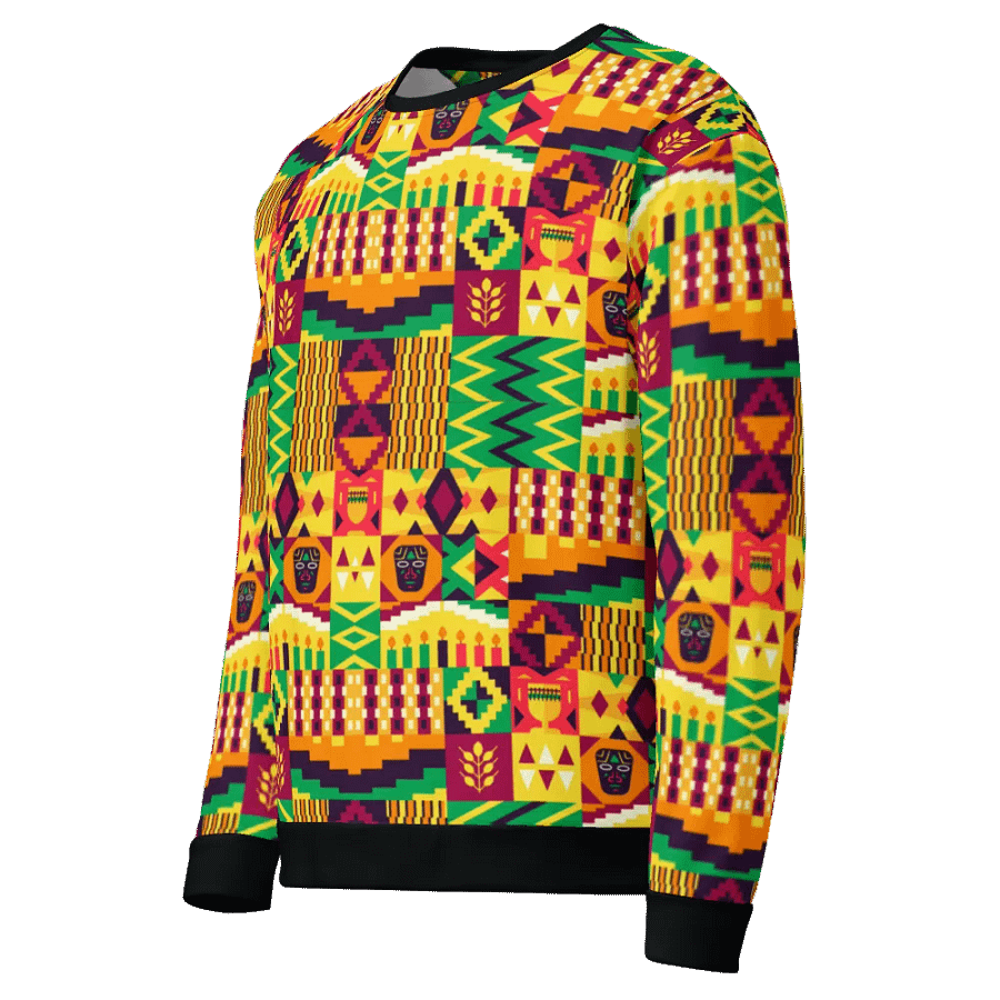 Hand-Drawn Flat Kwanzaa Pattern Design Unisex Sweatshirt product image (8)