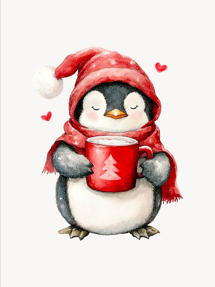Christmas Penguin - Clipart product image (1)
