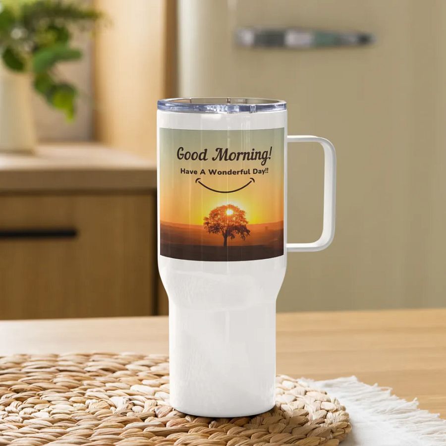 Smiling Sunrise Stainless Steel Travel Mug product image (11)