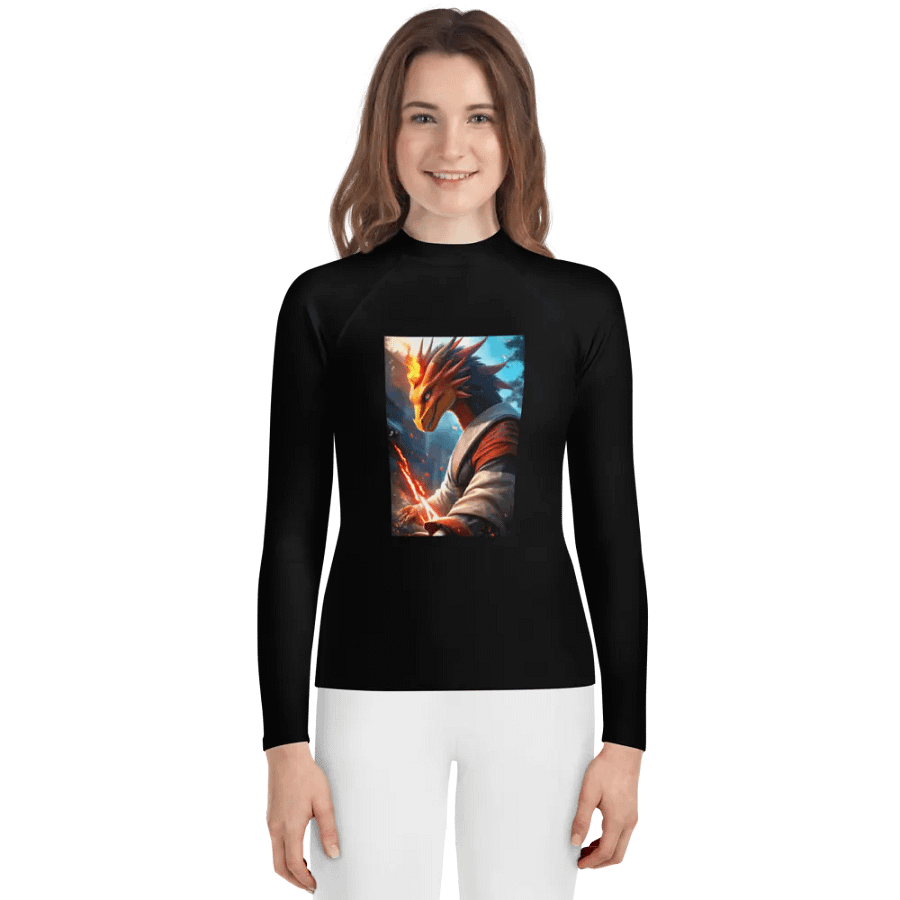 Flame Samurai Youth Rash Guard product image (1)