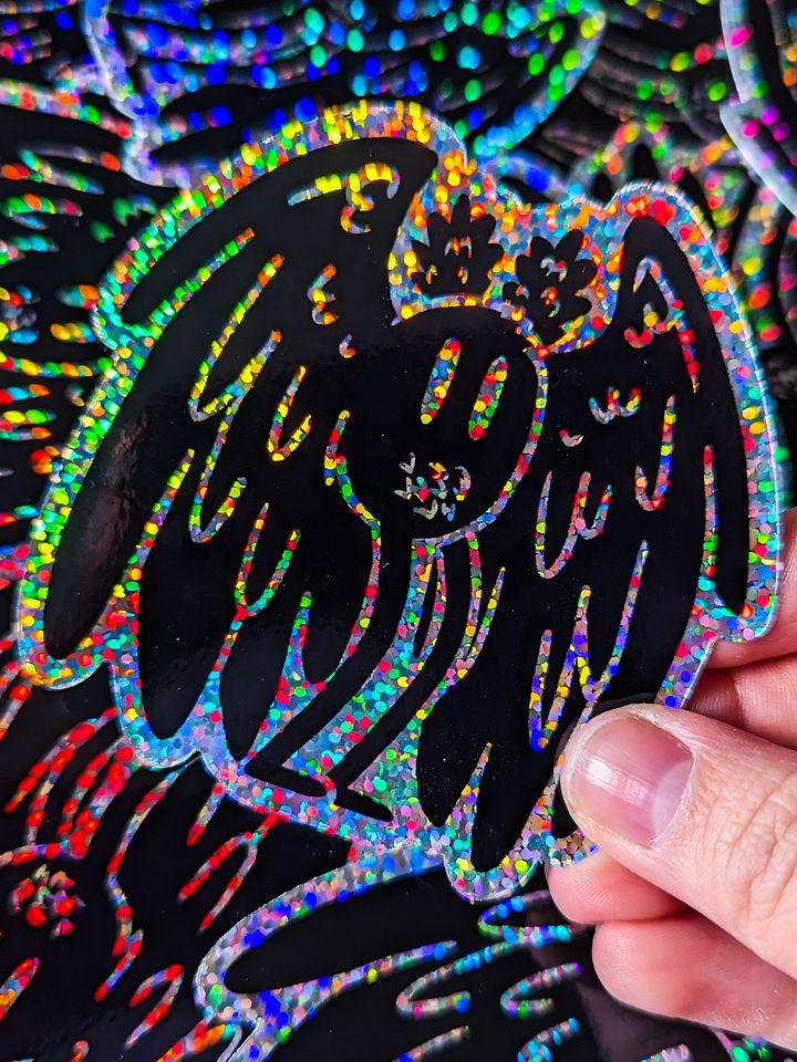 Glitter Mothman Sticker product image (1)