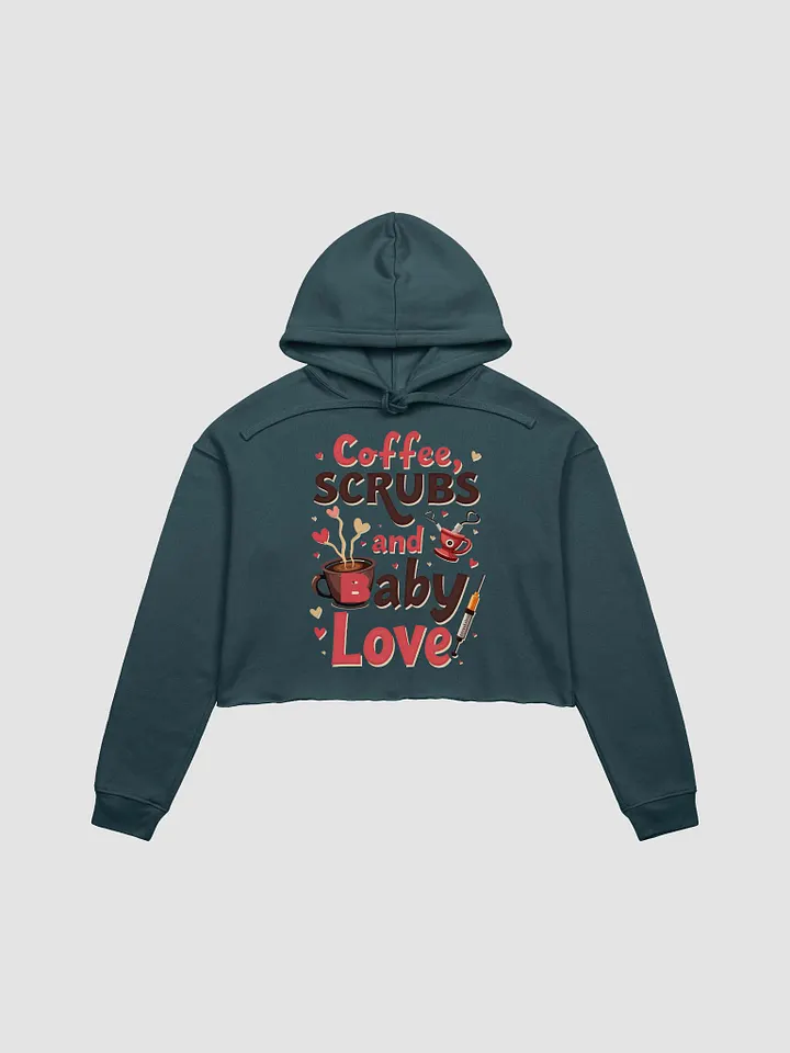 motherhood and medicine, Whimsical Coffee and Scrubs Crop Hoodie product image (6)